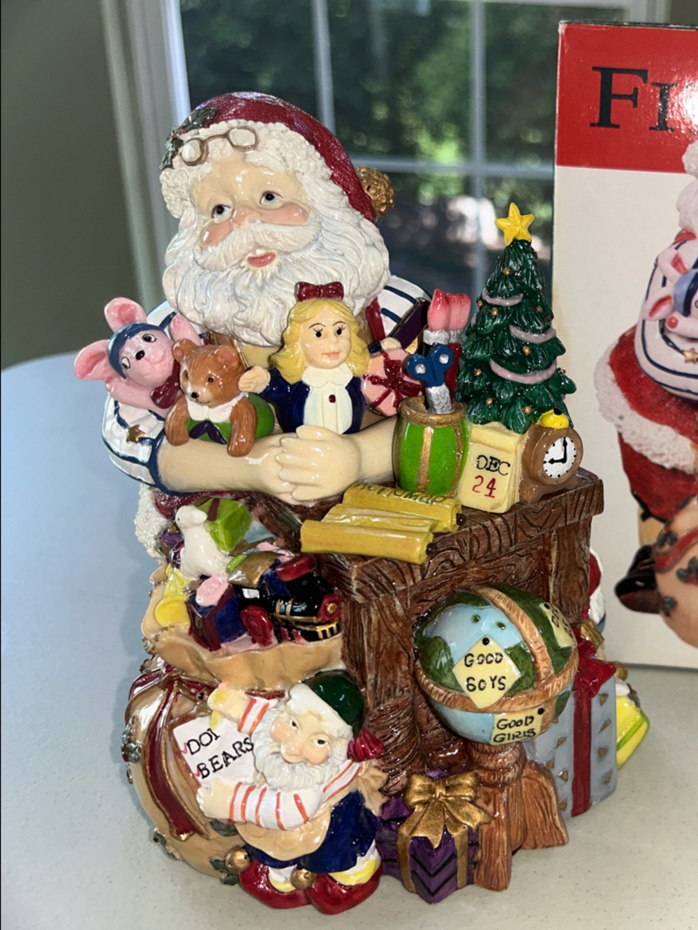 1990’s Vintage Fitz and Floyd Multicolor Musical Santa Holiday Figurine
